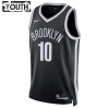 Dječji NBA Dres Brooklyn Nets Ben Simmons 10 Nike 2022-23 Icon Edition Crno Swingman